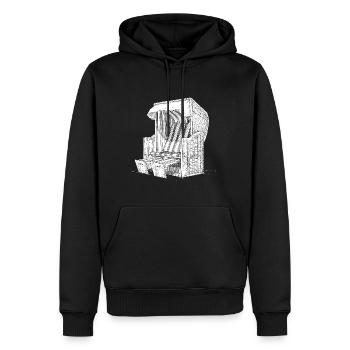 Beach chair North Sea Baltic Sea North Sea Islands Gift - Men’s Premium Organic Hoodie - black - Front - Nico (187cm)