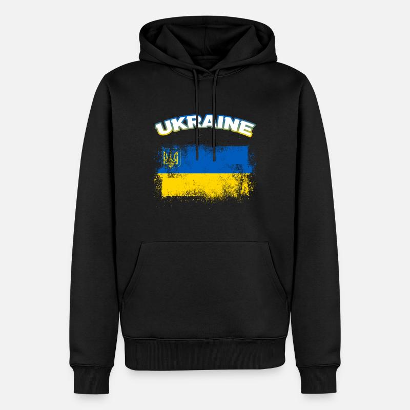 Ukraine - Sweat à capuche Premium bio Homme - noir