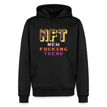 NFT Nouvelle Putain Tendance Crypto Coin Bitcoin Amour - Sweat à capuche Premium bio Homme - noir - Devant - Nico (187cm)