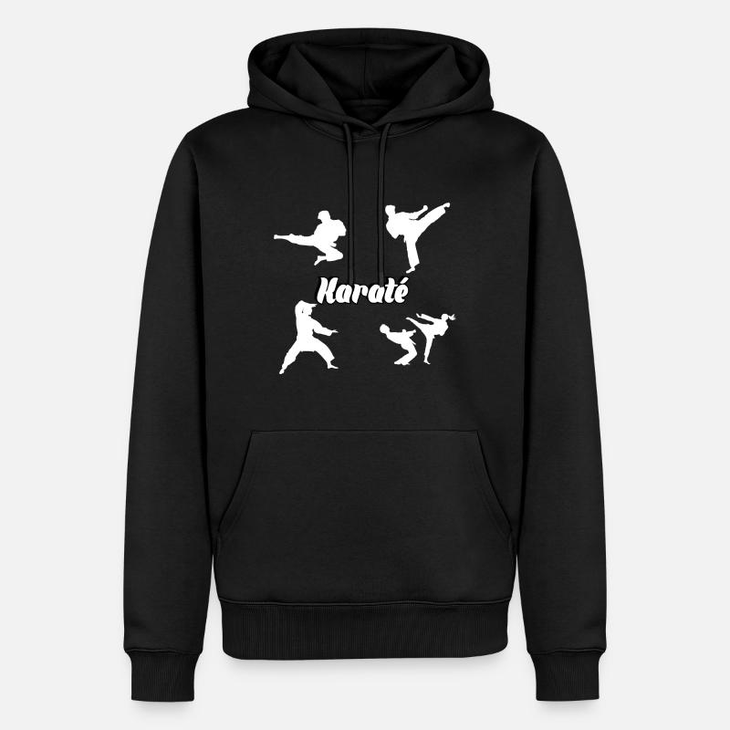 Karaté - Sweat à capuche Premium bio Homme - noir