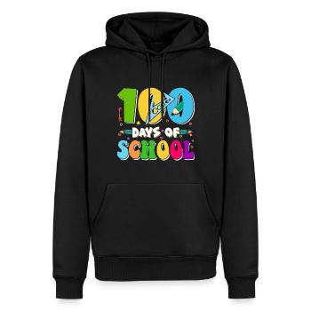 100 Days School Child School Beginners Math - Men’s Premium Organic Hoodie - black - Front - Nico (187cm)