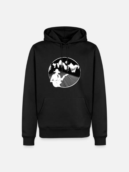 Straßengitarrist - Männer Premium Bio Hoodie - Schwarz
