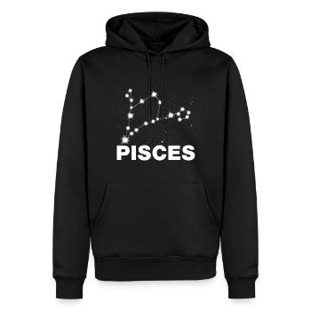 Zodiac Constellation Pisces Pisces - Men’s Premium Organic Hoodie - black - Front - Nico (187cm)