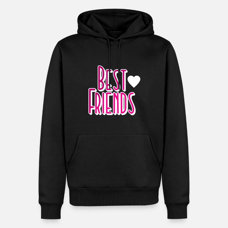 Meilleurs amis Amis Amitié - Sweat à capuche Premium bio Homme - noir
