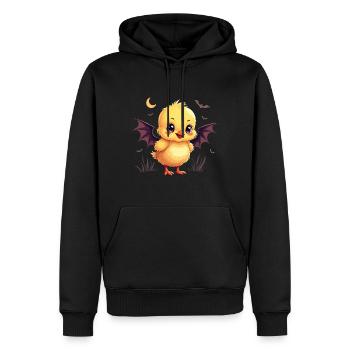 Fledermausküken Geröll Piep! Hühnchen Halloween - Männer Premium Bio Hoodie - Schwarz - Vorne - Nico (187cm)