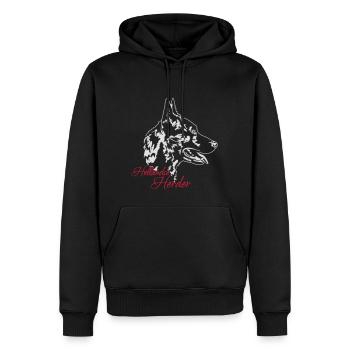 HOLLANDSE HERDER Hunde Hund Wilsigns - Männer Premium Bio Hoodie - Schwarz - Vorne - Nico (187cm)