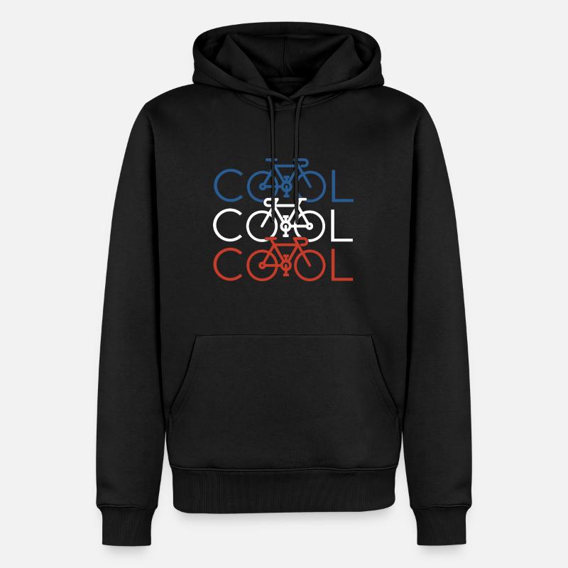 Mann COOL COOL COOL COOL - Männer Premium Bio Hoodie - Schwarz