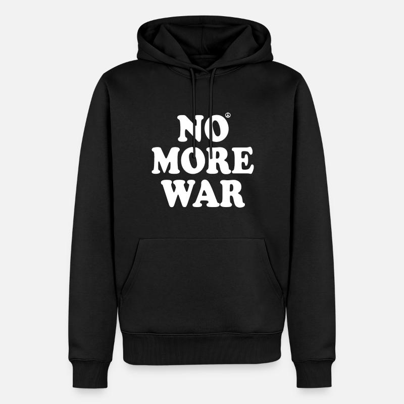No more war - Sweat à capuche Premium bio Homme - noir