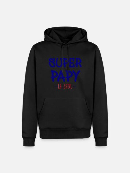 Super papy - Sweat à capuche Premium bio Homme - noir