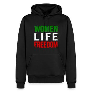 Women life freedom iran - Männer Premium Bio Hoodie - Schwarz - Vorne - Nico (187cm)
