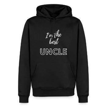 I am the best uncle - Männer Premium Bio Hoodie - Schwarz - Vorne - Nico (187cm)
