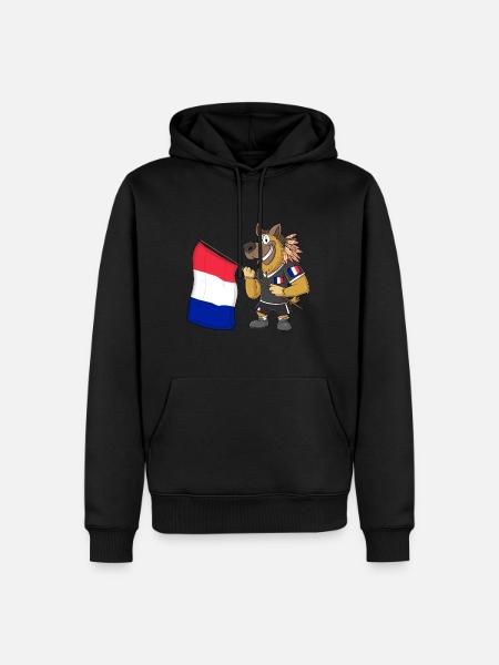 France Rasta Dog - Men’s Premium Organic Hoodie - black