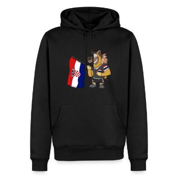 Kroatien Rasta Hund - Männer Premium Bio Hoodie - Schwarz - Vorne - Nico (187cm)