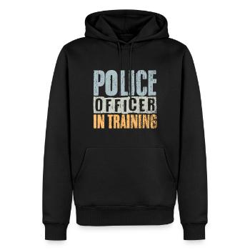 Vintage Police Officer In Training For A Future - Männer Premium Bio Hoodie - Schwarz - Vorne - Nico (187cm)