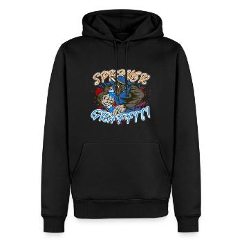 Graffiti Pulvérisateur Artiste Street Art Singe - Sweat à capuche Premium bio Homme - noir - Devant - Nico (187cm)
