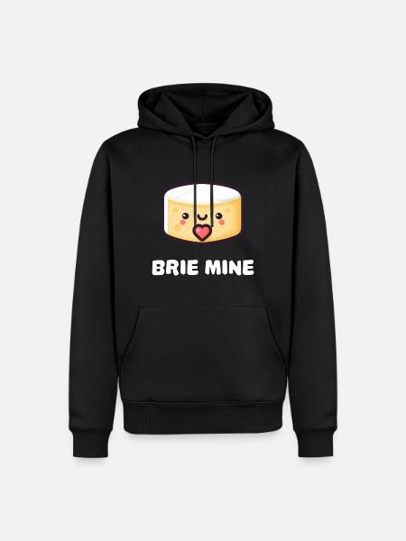 Brie Mine Fromage mignon - Sweat à capuche Premium bio Homme - noir