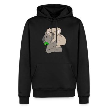 Koala Koalabären - Männer Premium Bio Hoodie - Schwarz - Vorne - Nico (187cm)