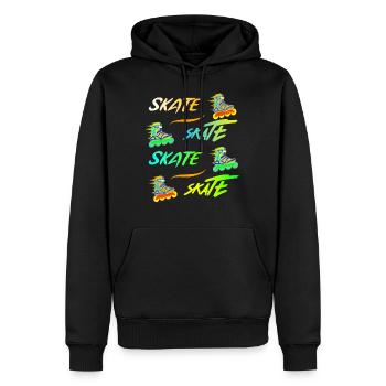 Skate, skate, skate inline skating. - Men’s Premium Organic Hoodie - black - Front - Nico (187cm)