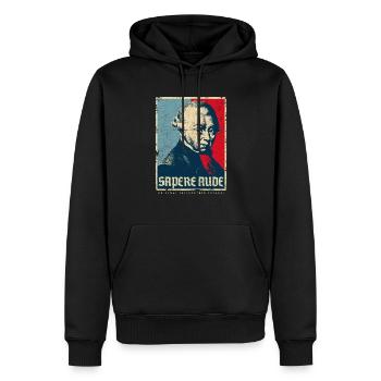 SAPERE AUDE IMMANUEL KANT PHILOSOPHIE CADEAU - Sweat à capuche Premium bio Homme - noir - Devant - Nico (187cm)
