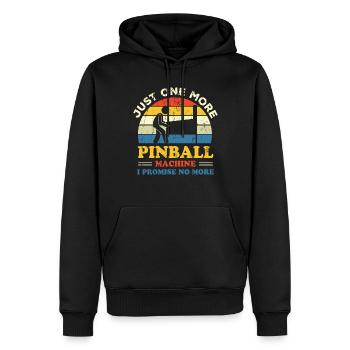 Pinball Flipper Retro Gamer - Sweat à capuche Premium bio Homme - noir - Devant - Nico (187cm)