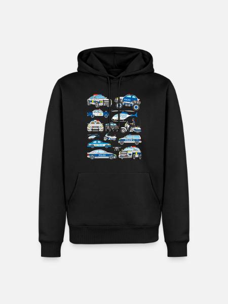Police car - Men’s Premium Organic Hoodie - black