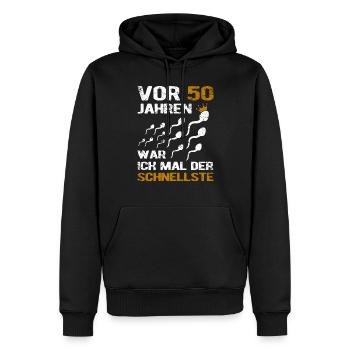 50. Geburtstag Mann Männer Geschenk 50 Jahre 50er - Männer Premium Bio Hoodie - Schwarz - Vorne - Nico (187cm)