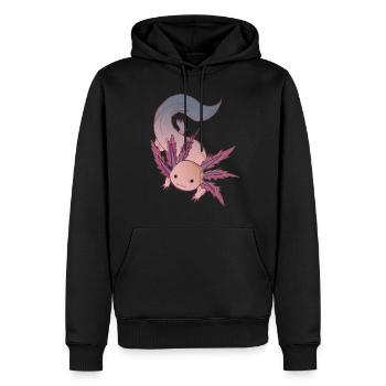 Axolotl Ambystoma Kawaii Animaux Amphibiens Éleveurs - Sweat à capuche Premium bio Homme - noir - Devant - Nico (187cm)