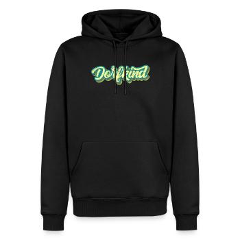 Dorfkind Dorf Dorfleben Kaff - Männer Premium Bio Hoodie - Schwarz - Vorne - Nico (187cm)