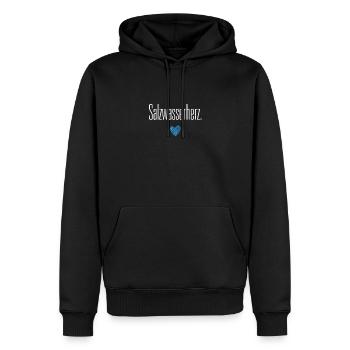 Salzwasserherz Salzwasser Meer Atlantik Ozean - Männer Premium Bio Hoodie - Schwarz - Vorne - Nico (187cm)