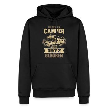 50. Geburtstag Camper 1972 Camping 50 Jahre - Männer Premium Bio Hoodie - Schwarz - Vorne - Nico (187cm)