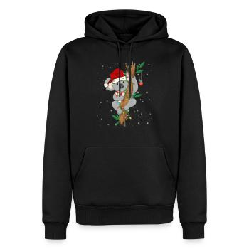 Christmas Koala Santa Sleigh Teacher - Männer Premium Bio Hoodie - Schwarz - Vorne - Nico (187cm)