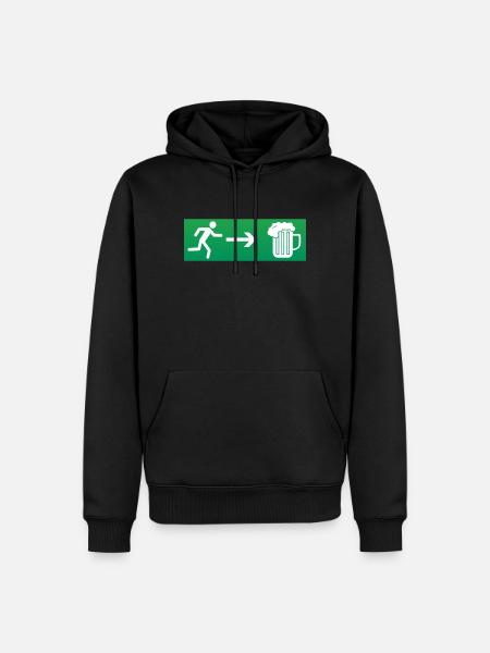 Emergency exit beer - Men’s Premium Organic Hoodie - black