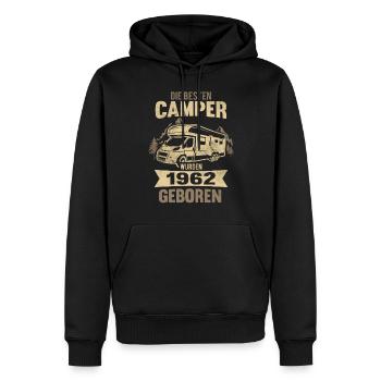60. Geburtstag Camper 1962 Camping 60 Jahre - Männer Premium Bio Hoodie - Schwarz - Vorne - Nico (187cm)