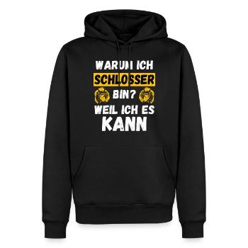 Schlosser Mechaniker Industriemechaniker - Männer Premium Bio Hoodie - Schwarz - Vorne - Nico (187cm)