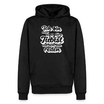 Tuba Legende Tubist Tubisten Tubaspieler - Männer Premium Bio Hoodie - Schwarz - Vorne - Nico (187cm)