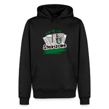 Steirische Harmonika - Männer Premium Bio Hoodie - Schwarz - Vorne - Nico (187cm)