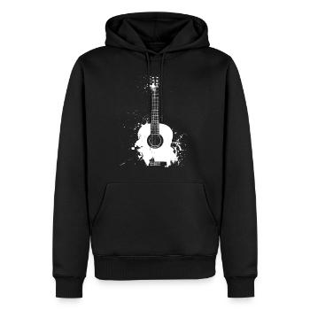 Gitarrist Gitarrenspieler Vintage Gitarre - Männer Premium Bio Hoodie - Schwarz - Vorne - Nico (187cm)