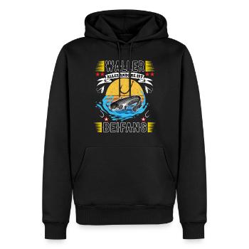 Zielfisch Wels - Waller, alles andere ist Beifang - Männer Premium Bio Hoodie - Schwarz - Vorne - Nico (187cm)