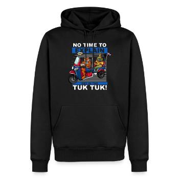 Tuk Tuk Thailand Holiday Trip Bangkok - Men’s Premium Organic Hoodie - black - Front - Nico (187cm)