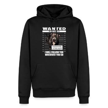 American Bully XL blue line künstlerisches Design - Männer Premium Bio Hoodie - Schwarz - Vorne - Nico (187cm)