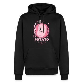 Funny Potato Manga Kawaii Anime Gift - Men’s Premium Organic Hoodie - black - Front - Nico (187cm)