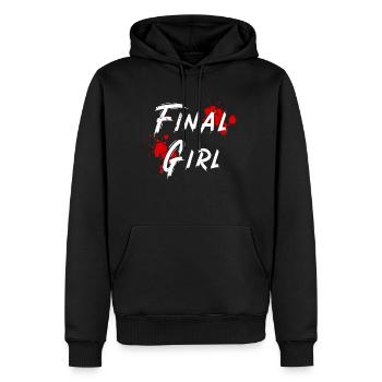 Final Girl Horrorfilm Überlebende - Männer Premium Bio Hoodie - Schwarz - Vorne - Nico (187cm)