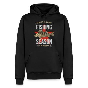 Zander Pikeperch - Men’s Premium Organic Hoodie - black - Front - Nico (187cm)