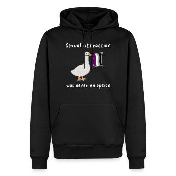 Asexual Goose for Asexual Pride Asexuality - Men’s Premium Organic Hoodie - black - Front - Nico (187cm)
