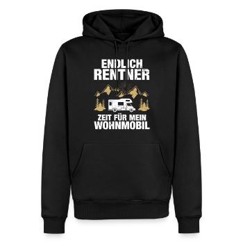 Rentner Wohnmobil Rente Camper Campen Van Geschenk - Männer Premium Bio Hoodie - Schwarz - Vorne - Nico (187cm)