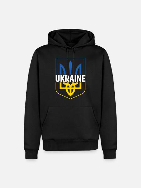 Ukraine - Sweat à capuche Premium bio Homme - noir