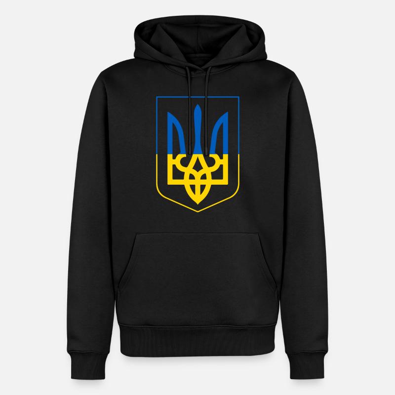 Drapeau de l’Ukraine - Sweat à capuche Premium bio Homme - noir