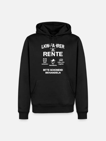 LKW Fahrer in Rente - Männer Premium Bio Hoodie - Schwarz