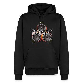 Trance avec haut-parleur - Musique électronique - Sweat à capuche Premium bio Homme - noir - Devant - Nico (187cm)