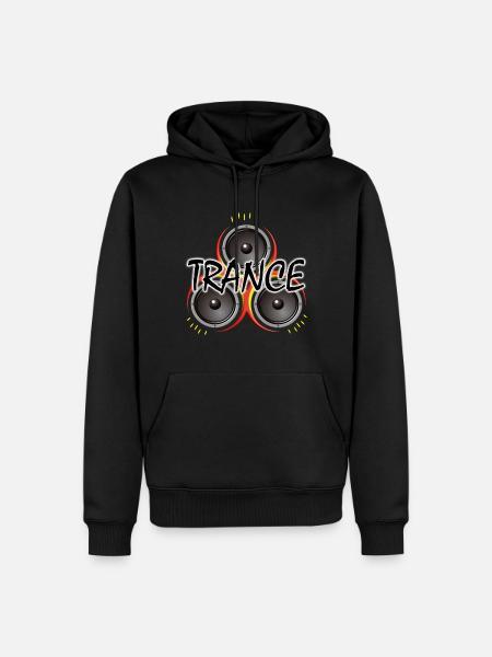 Trance with Speaker - Electronic Music - Men’s Premium Organic Hoodie - black